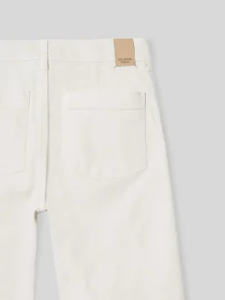 Pantalon woman culotte bolsillos crudo