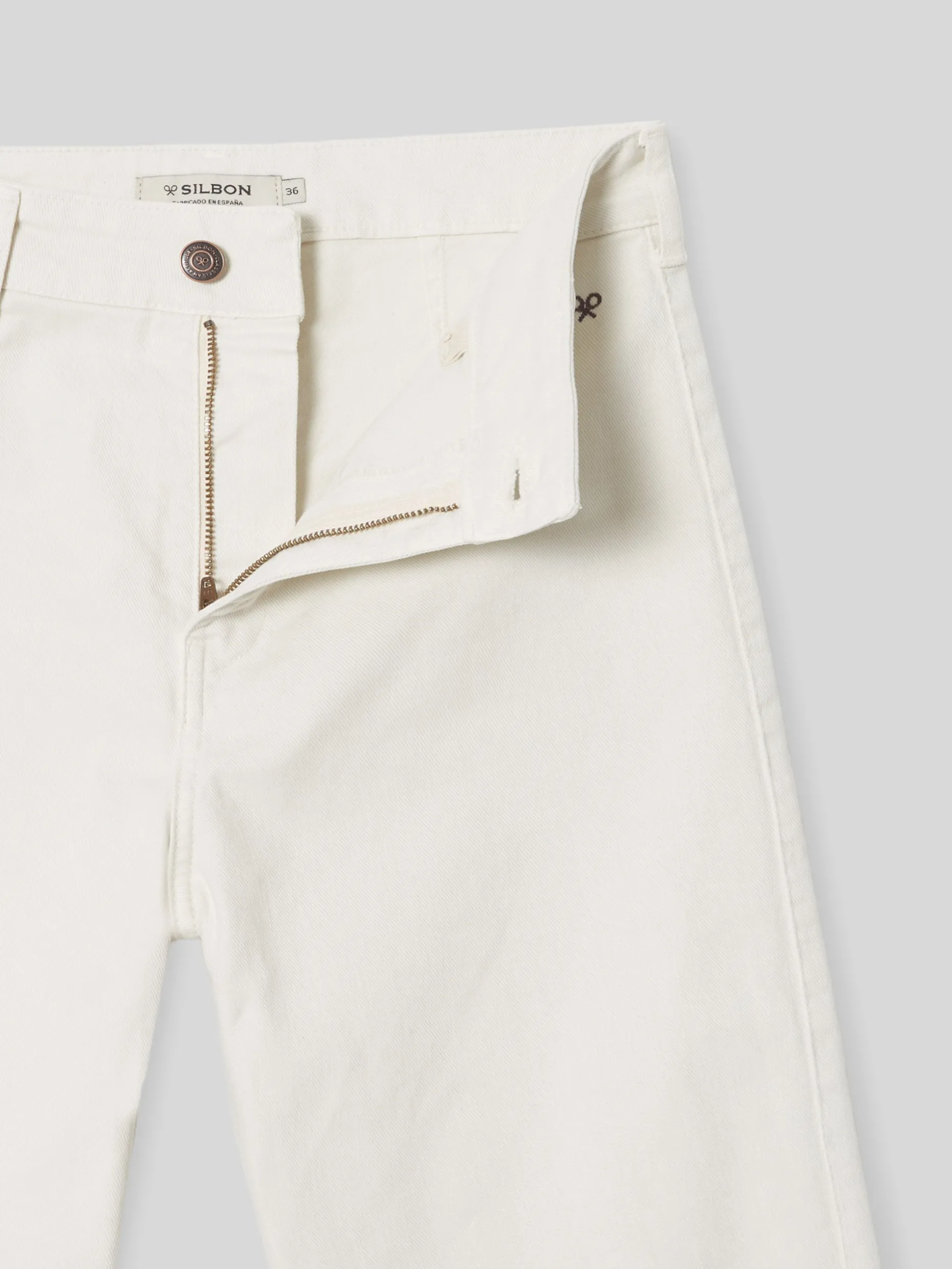 Pantalon woman culotte bolsillos crudo