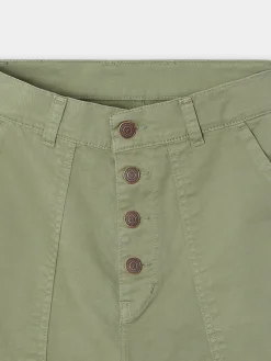 Pantalon woman denim cargo khaki