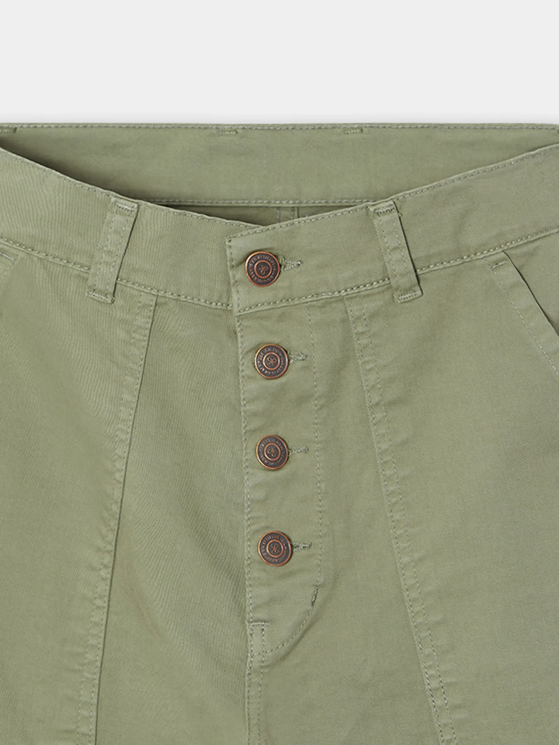 Pantalon woman denim cargo khaki