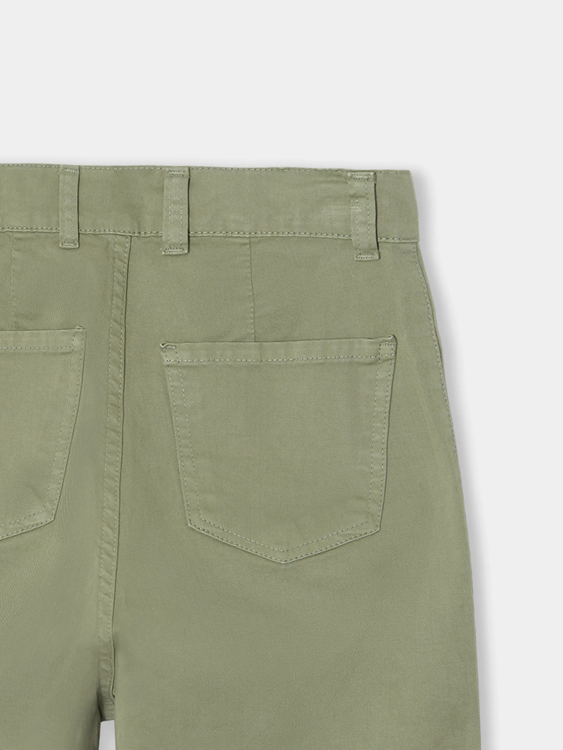 Pantalon woman denim cargo khaki