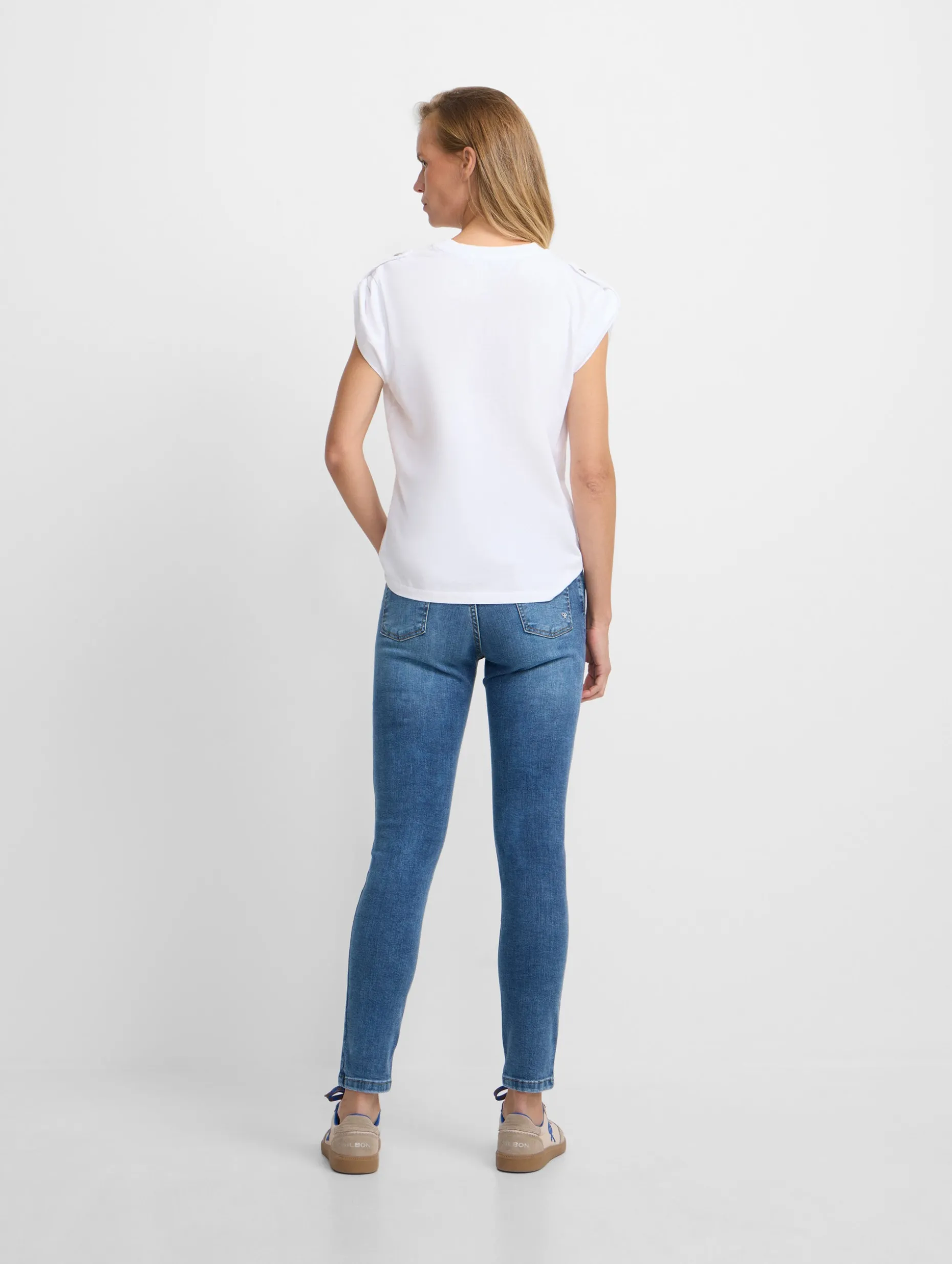 Pantalon woman slim fit denim medio