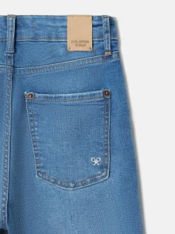 Pantalon woman slim fit denim medio