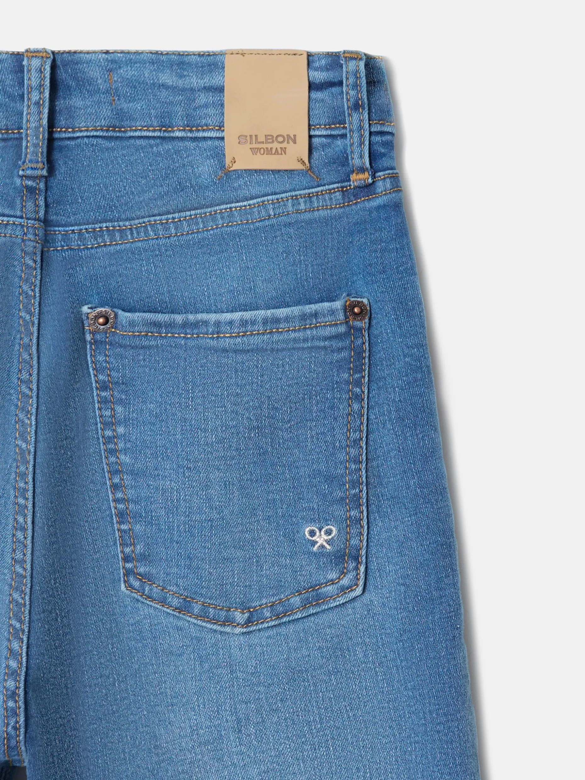 Pantalon woman slim fit denim medio