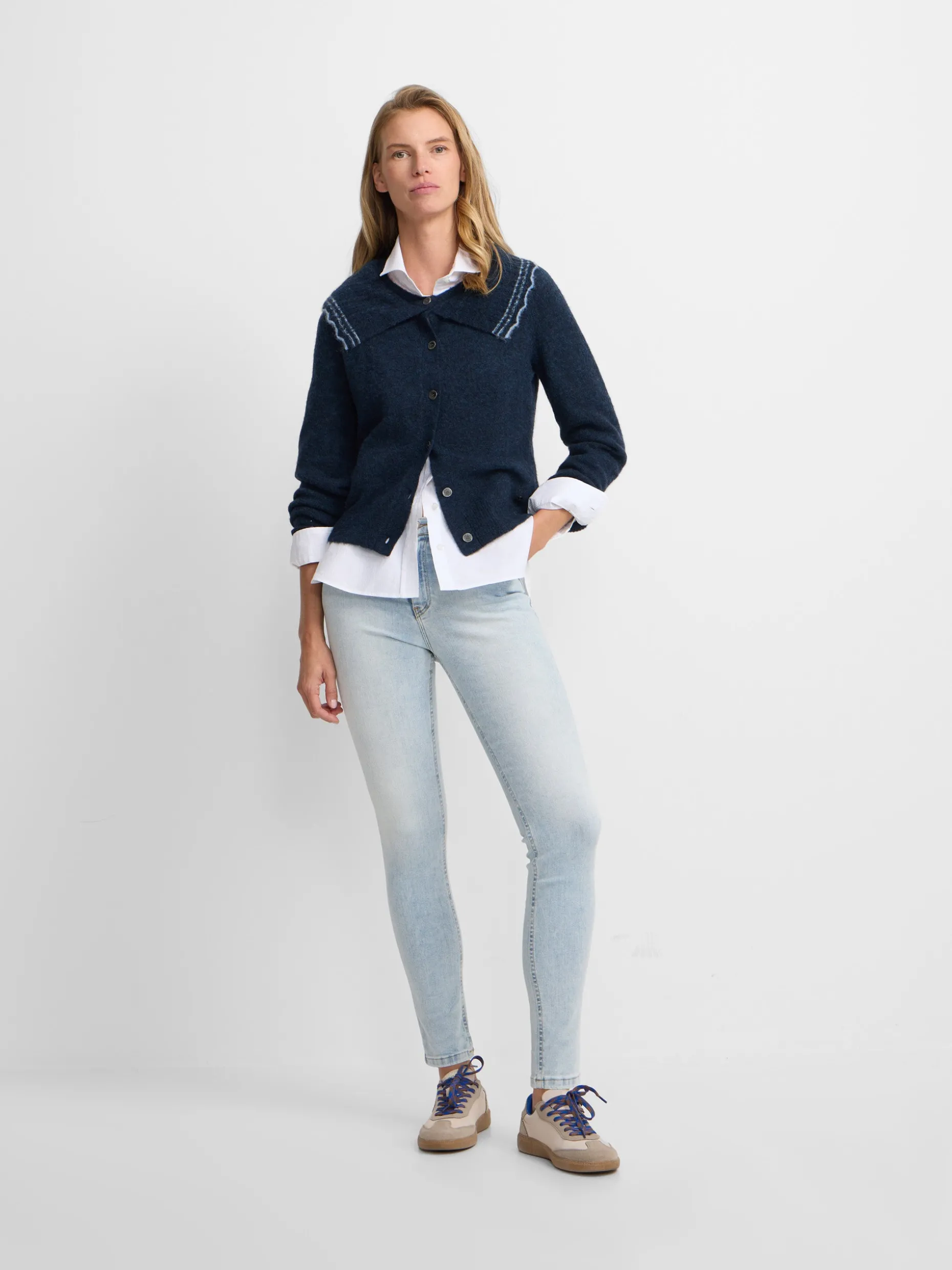 Pantalon woman slim fit denim claro