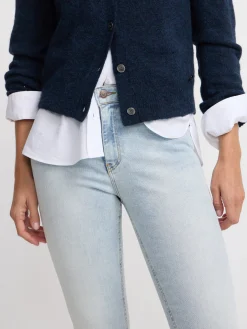 Pantalon woman slim fit denim claro