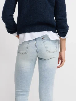 Pantalon woman slim fit denim claro