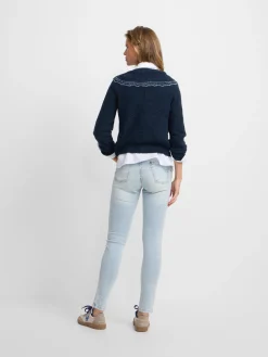 Pantalon woman slim fit denim claro