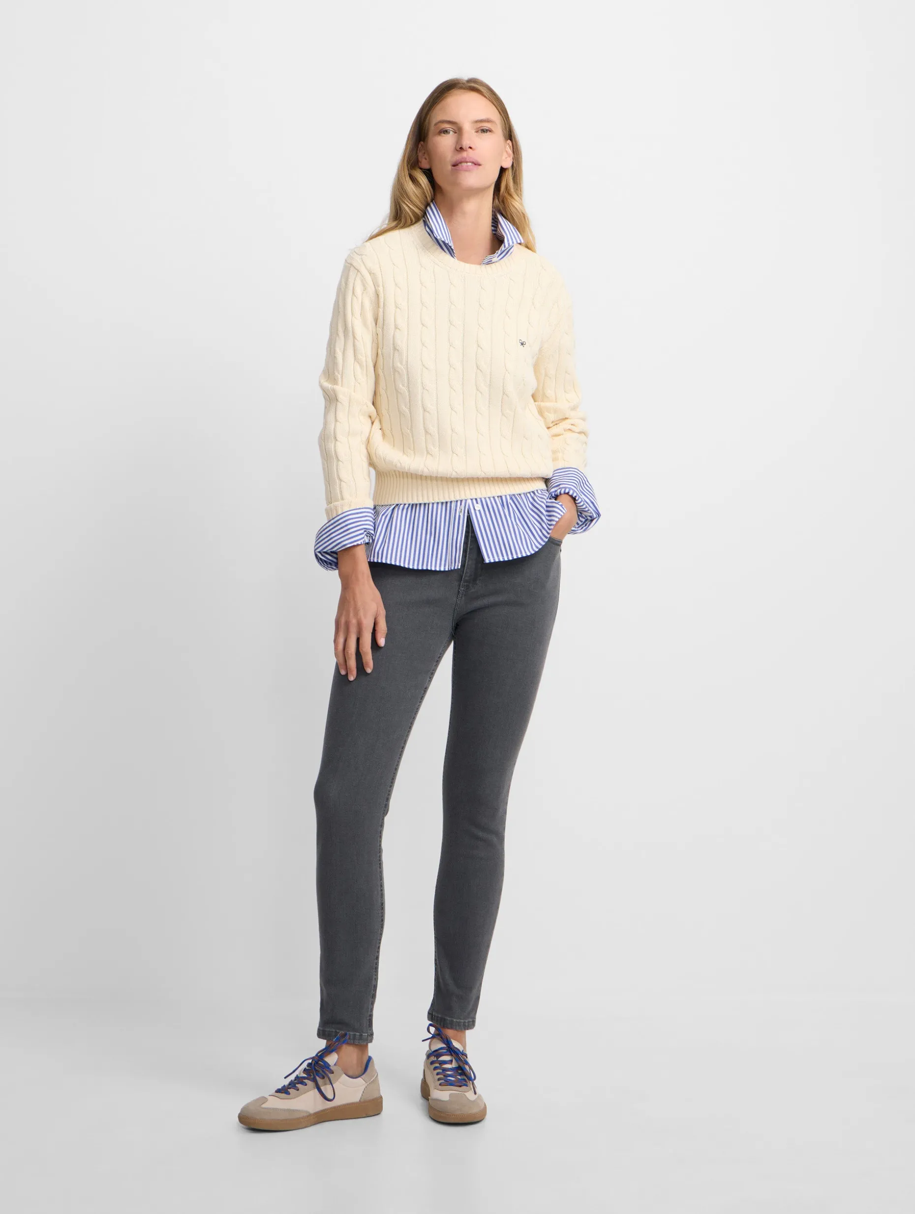 Pantalon woman slim fit gris