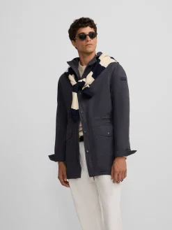 Parka casual azul marino