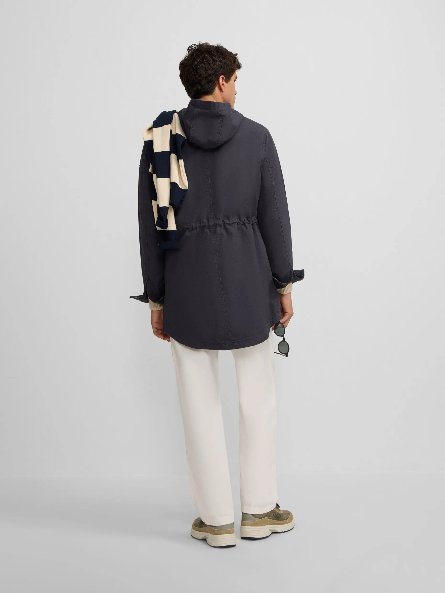 Parka casual azul marino