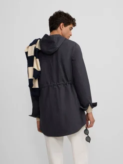 Parka casual azul marino