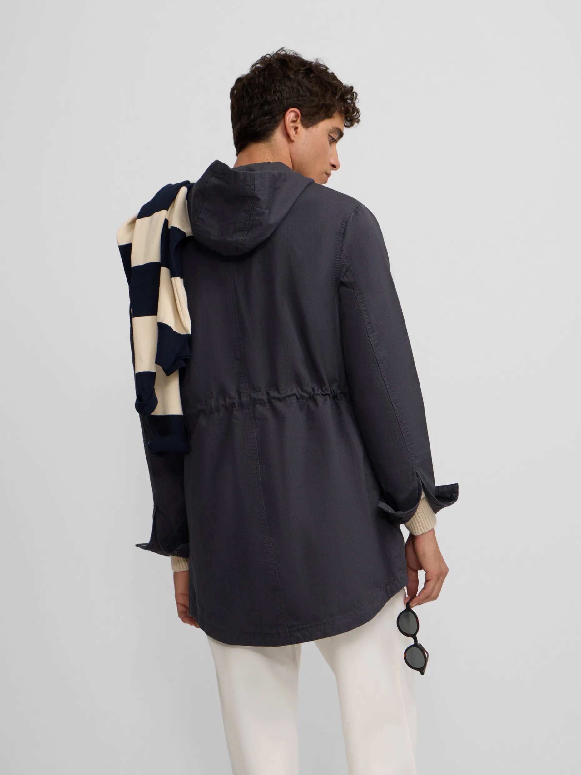 Parka casual azul marino