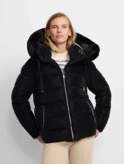 Parka corta acolchada negra