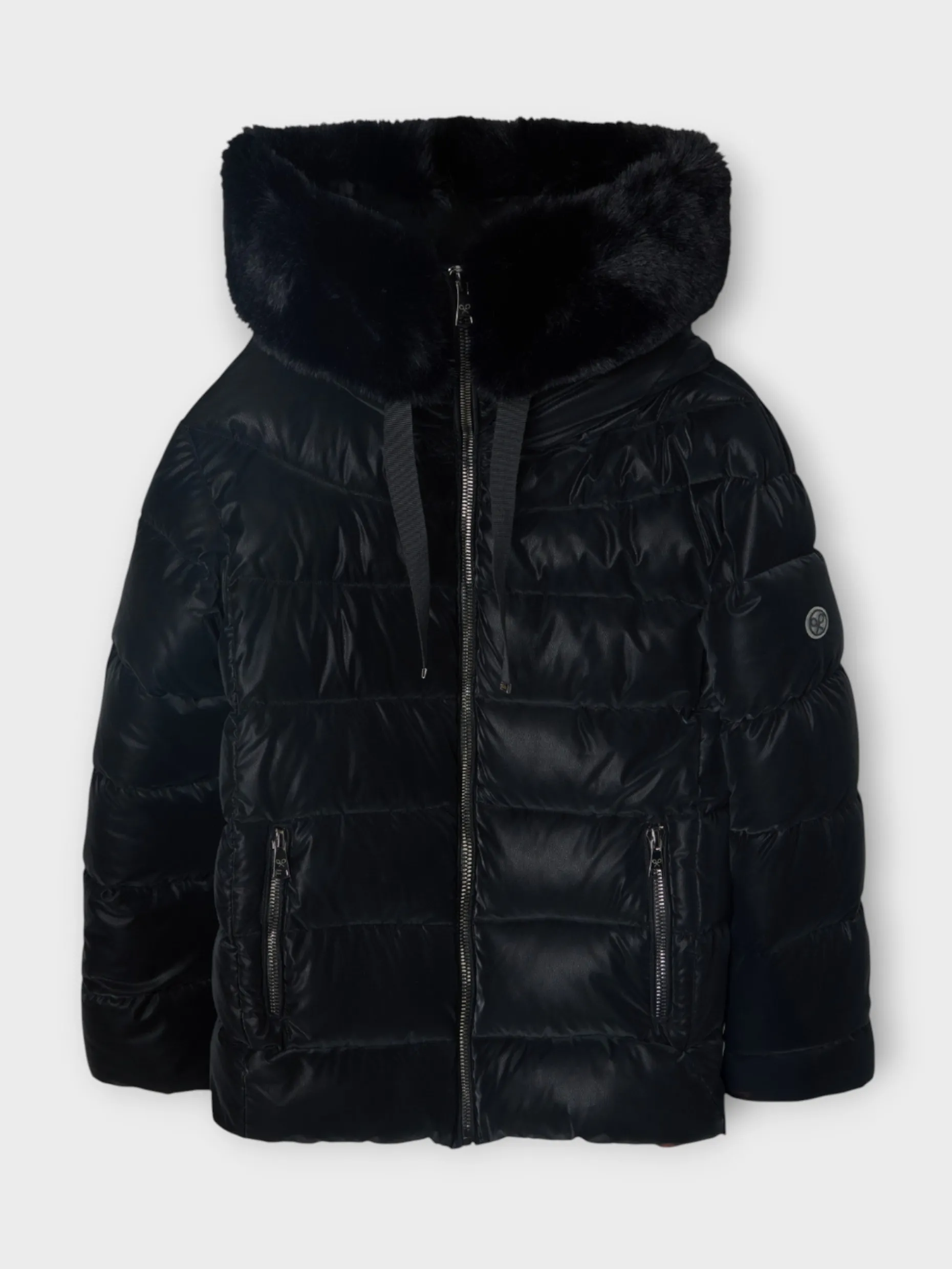 Parka corta acolchada negra