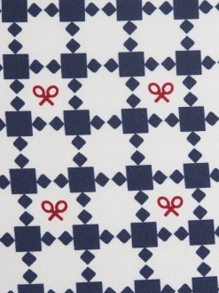Pañuelo geometrico raquetas blanco