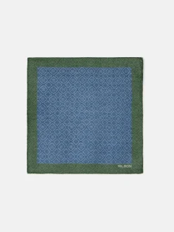Pañuelo motivo azulejo azul verde