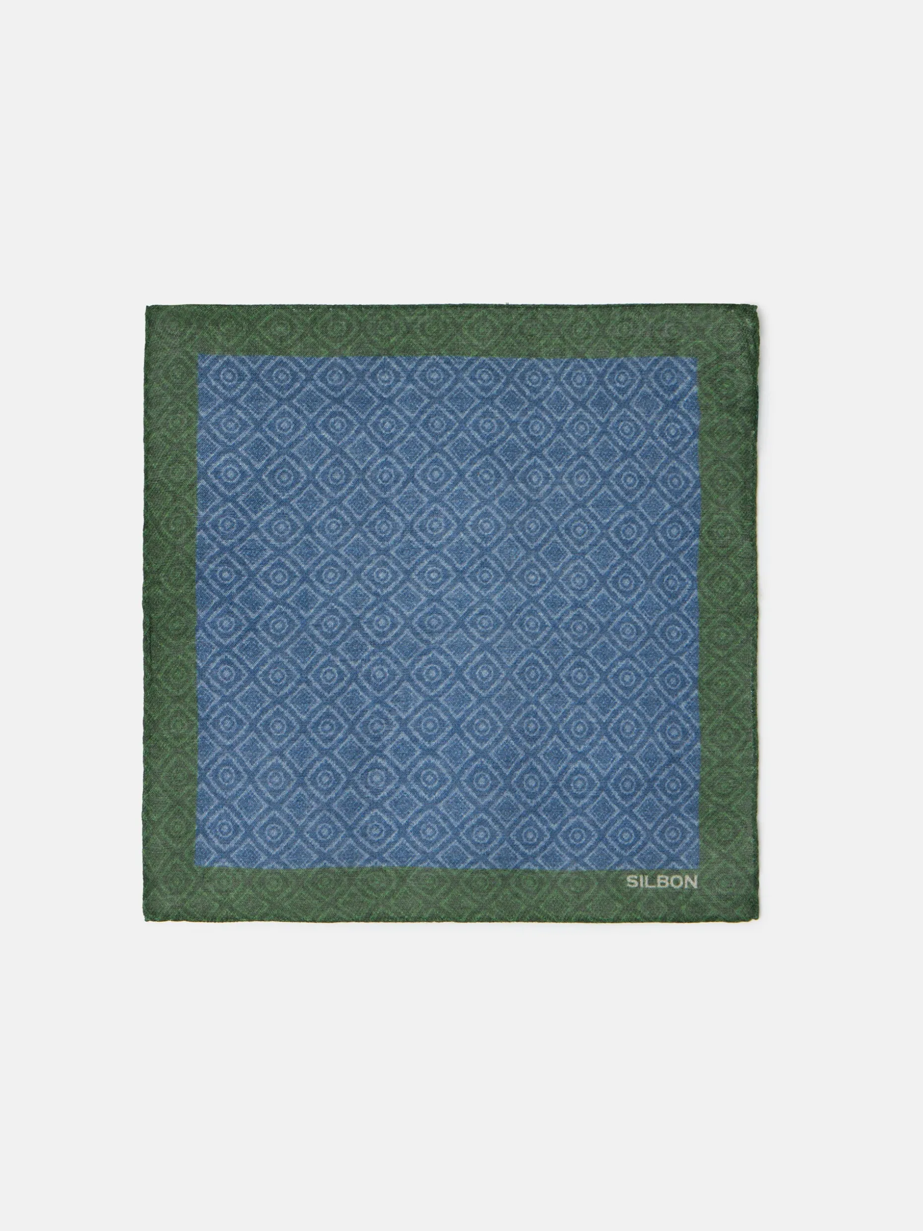 Pañuelo motivo azulejo azul verde