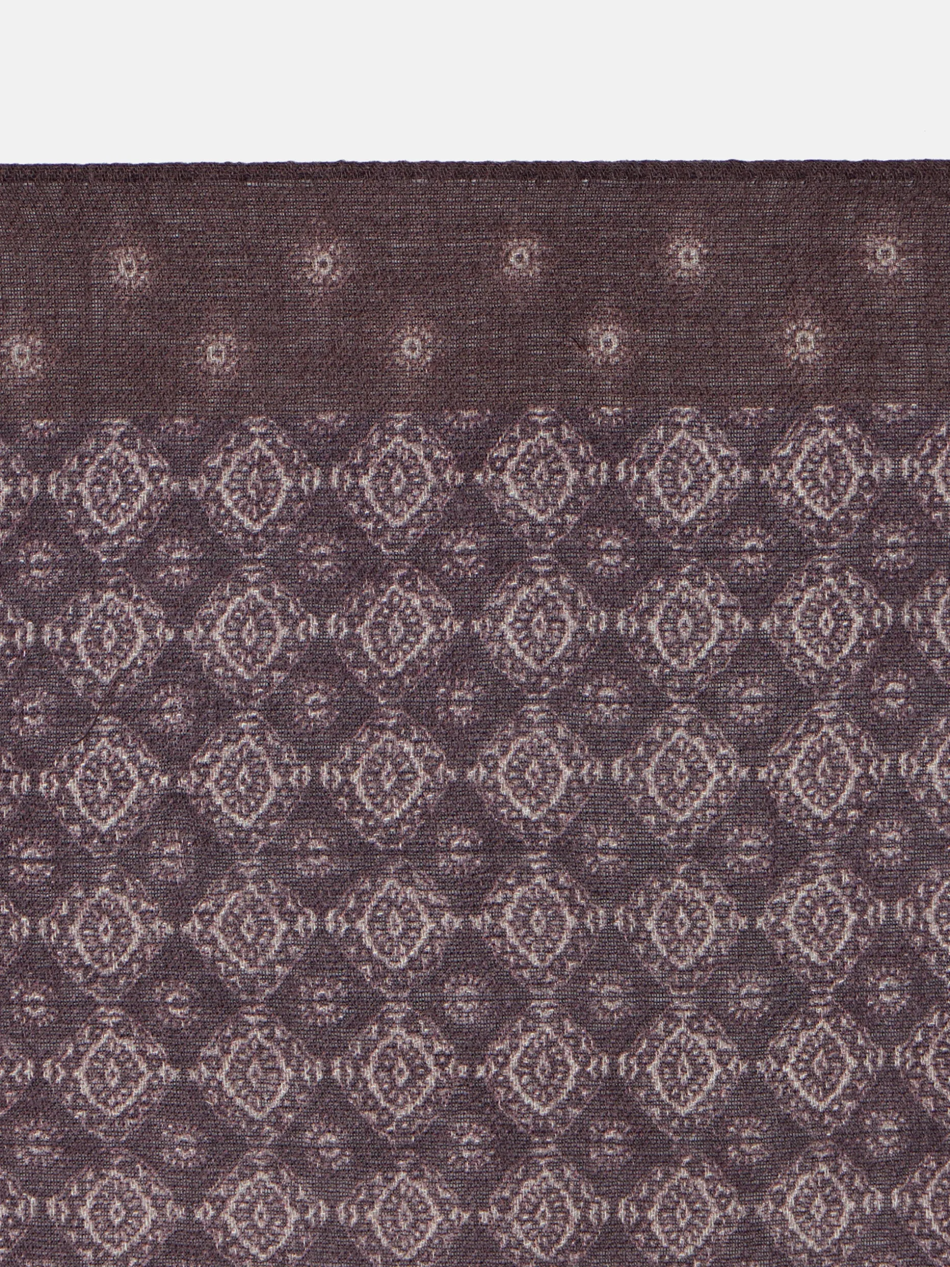 Pañuelo motivo geometrico marron