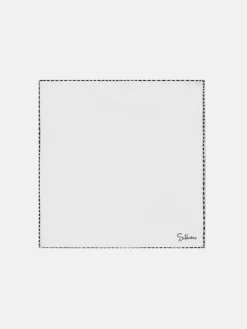 Pañuelo raqueta perfil pespunte blanco