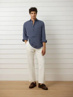 Polera minilogo comfort azul indigo