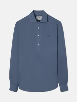 Polera minilogo comfort azul indigo