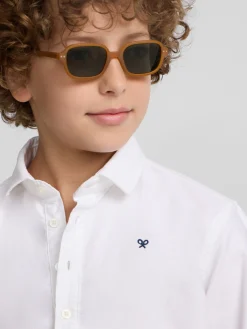Polera sport kids clasica oxford blanca