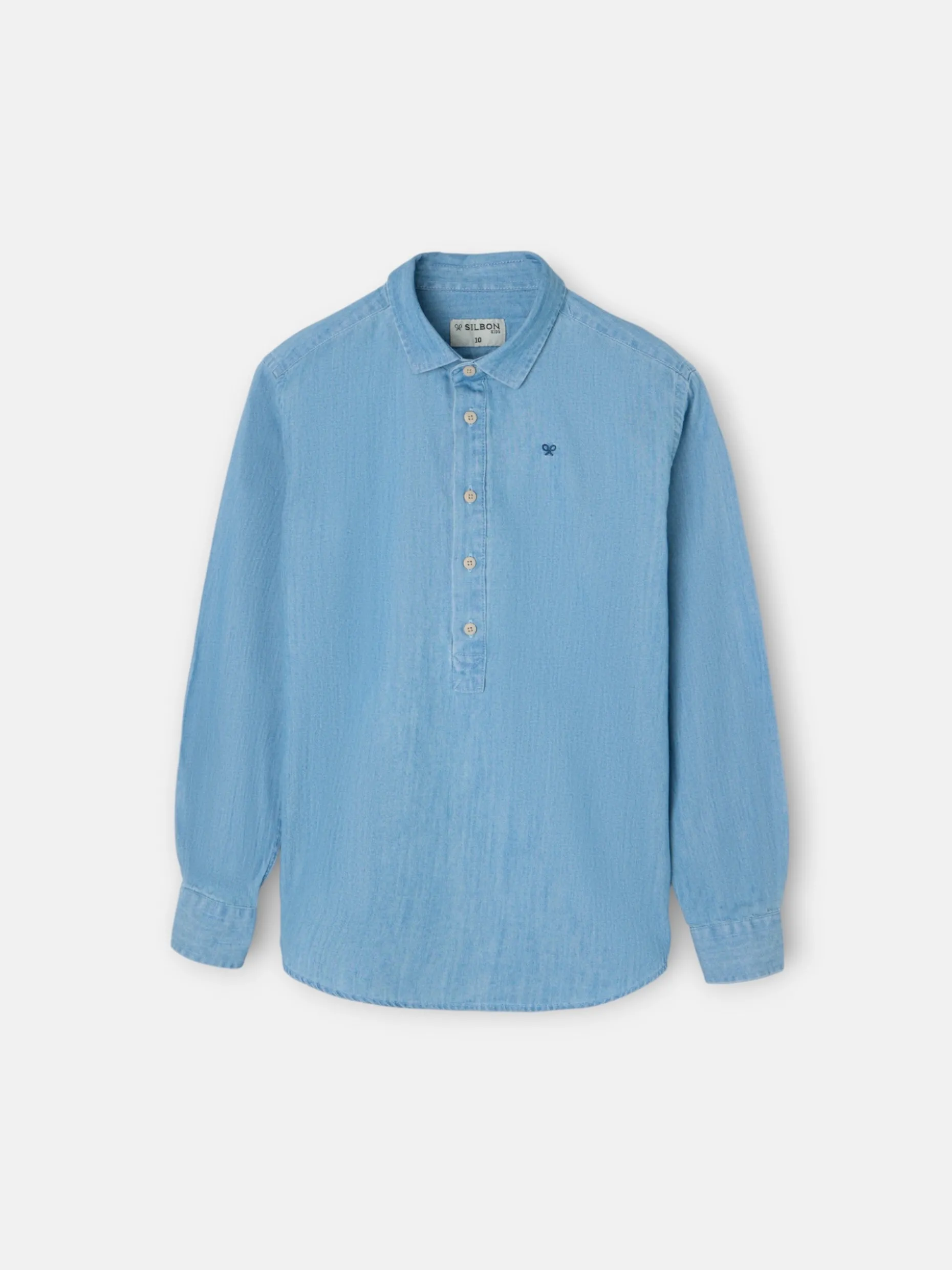 Polera sport kids denim azul claro