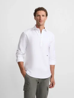 Polera sport oxford blanca