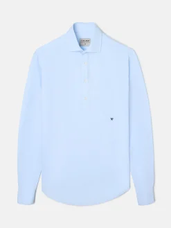 Polera sport oxford celeste