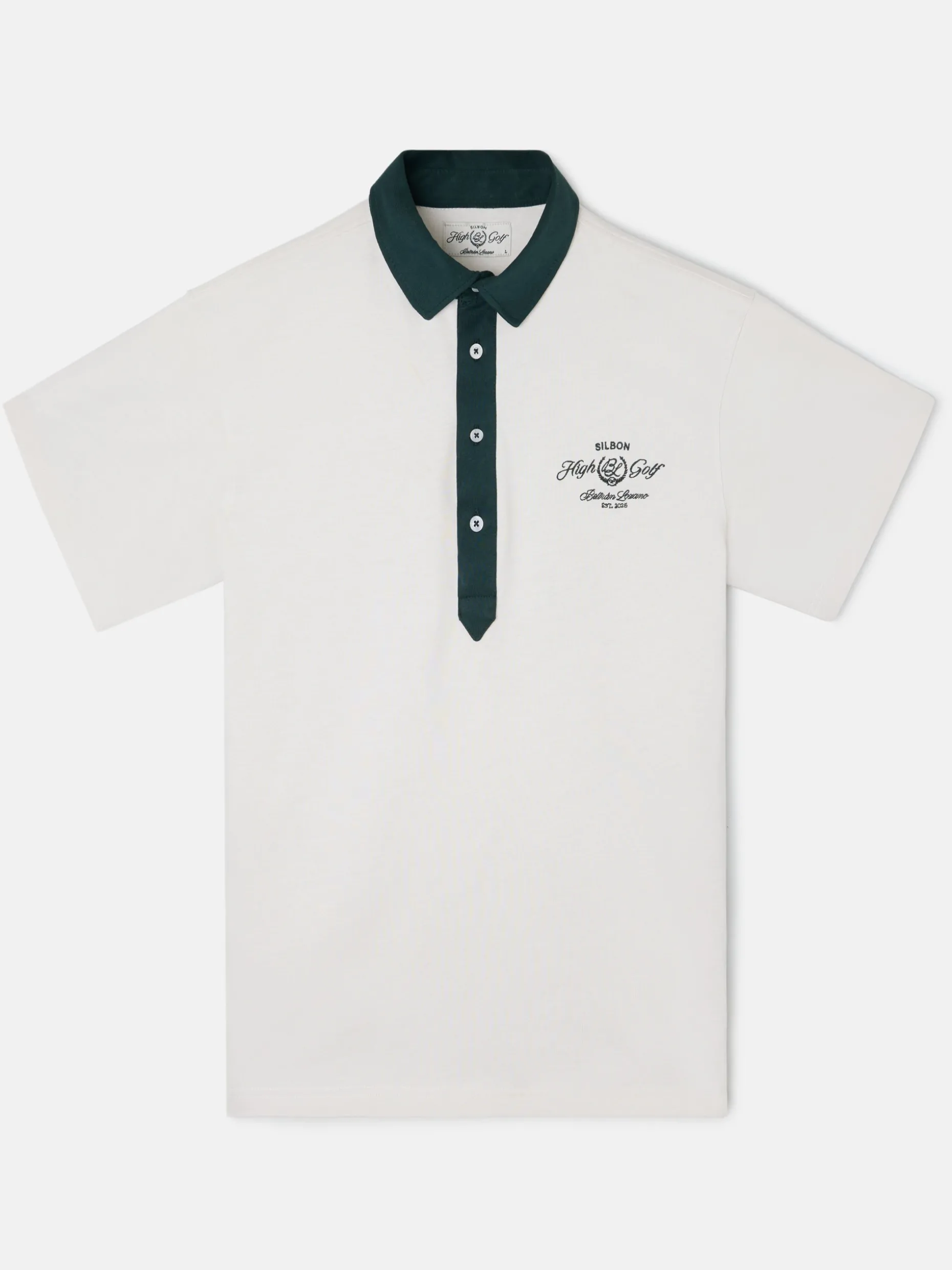 Polo Beltran Lozano bolsillo bicolor blanco