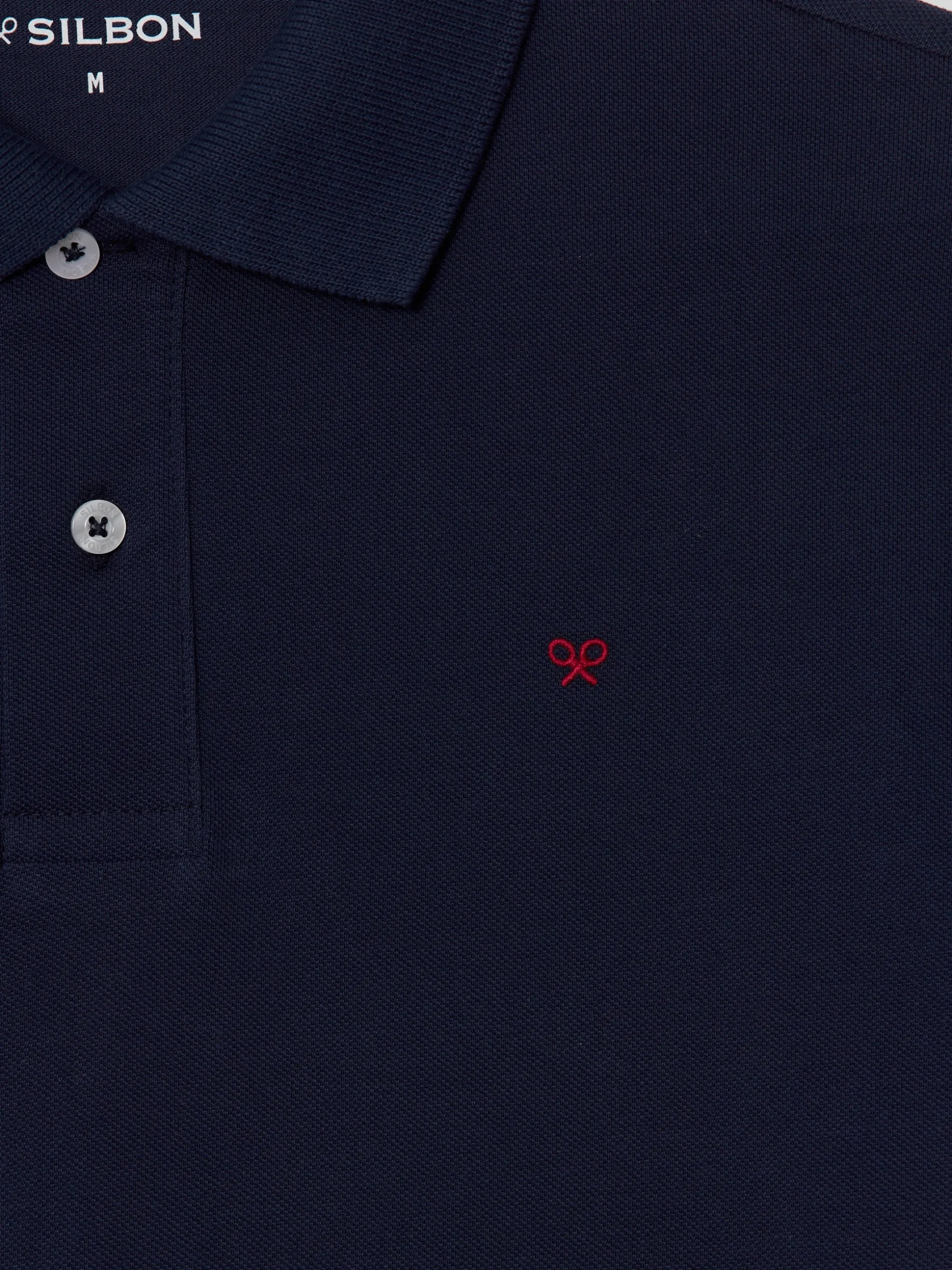 Polo clasico liso azul marino