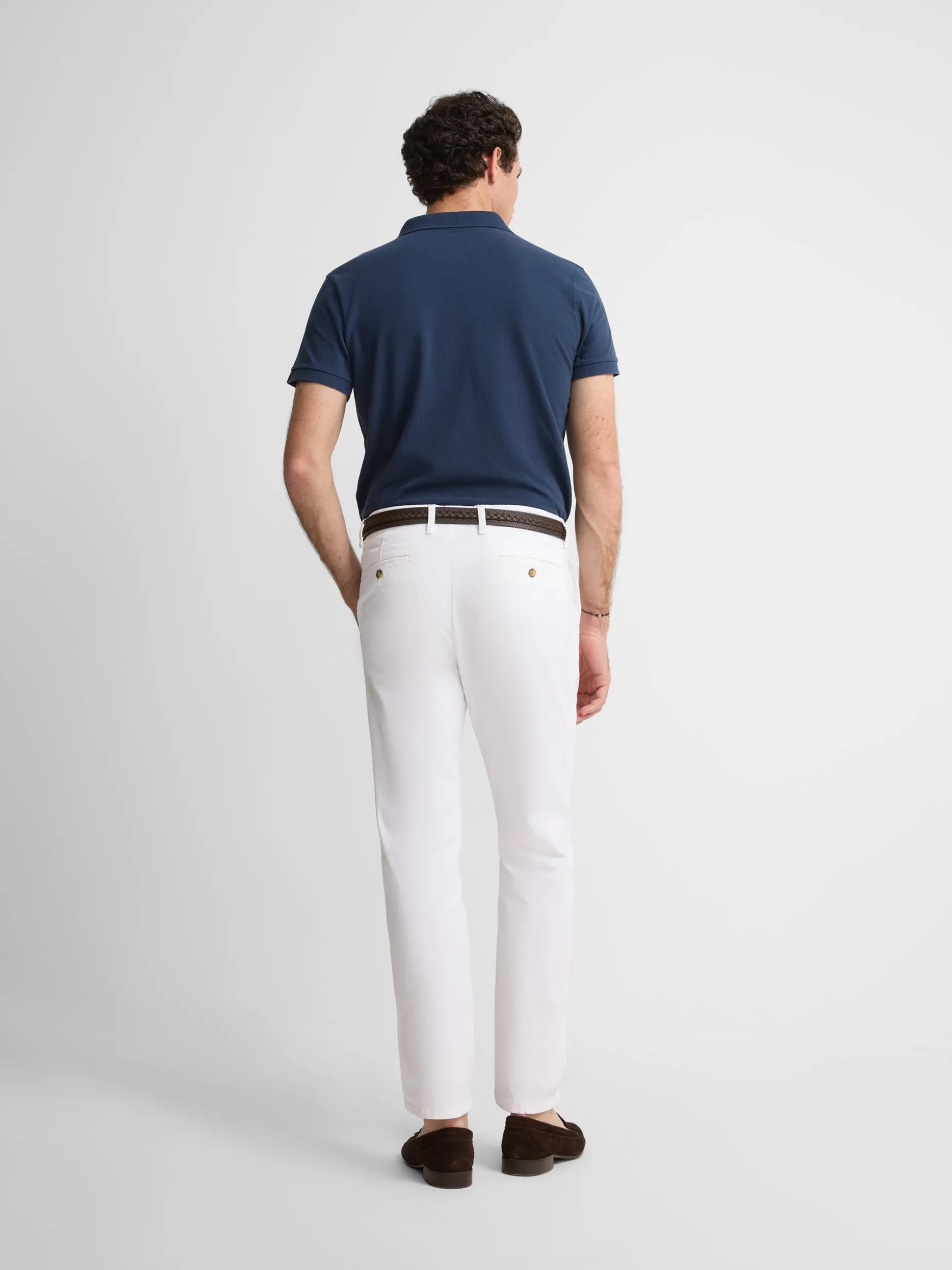 Polo clasico liso azul marino