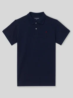 Polo clasico liso azul marino