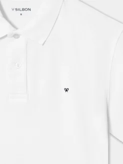 Polo clasico liso blanco