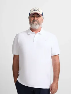 Polo clasico liso blanco