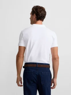 Polo clasico liso blanco