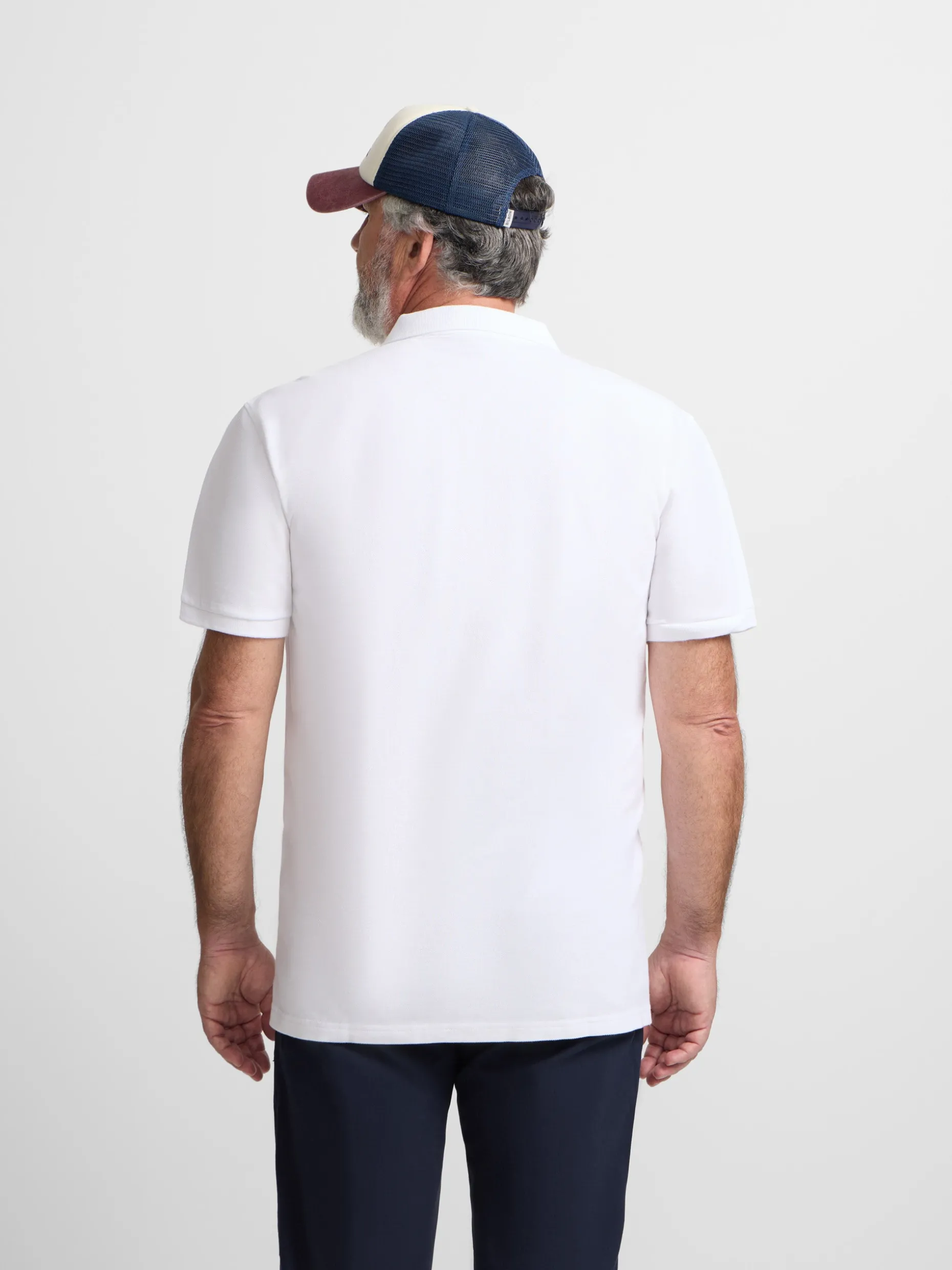Polo clasico liso blanco