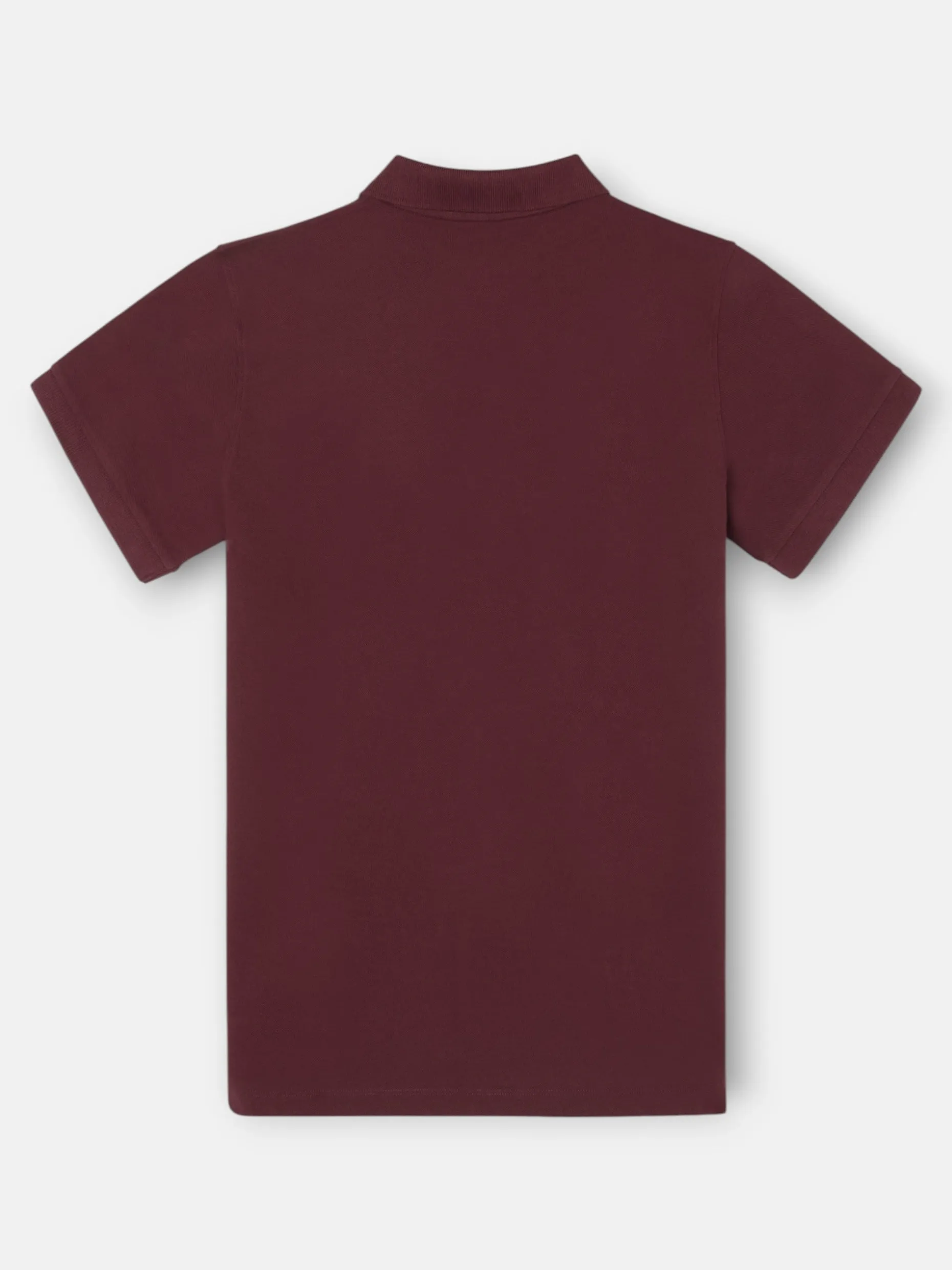Polo clasico liso burdeos