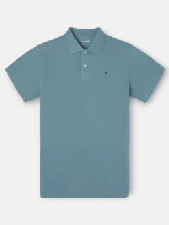 Polo clasico liso petroleo