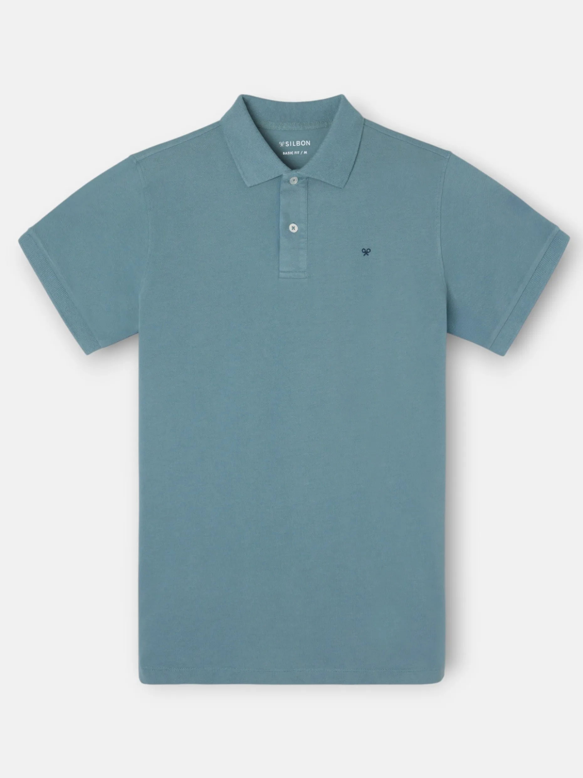 Polo clasico liso petroleo