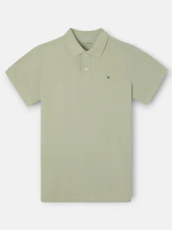 Polo clasico liso verde medio