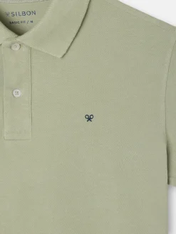 Polo clasico liso verde medio