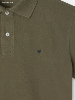 Polo clasico liso verde oscuro