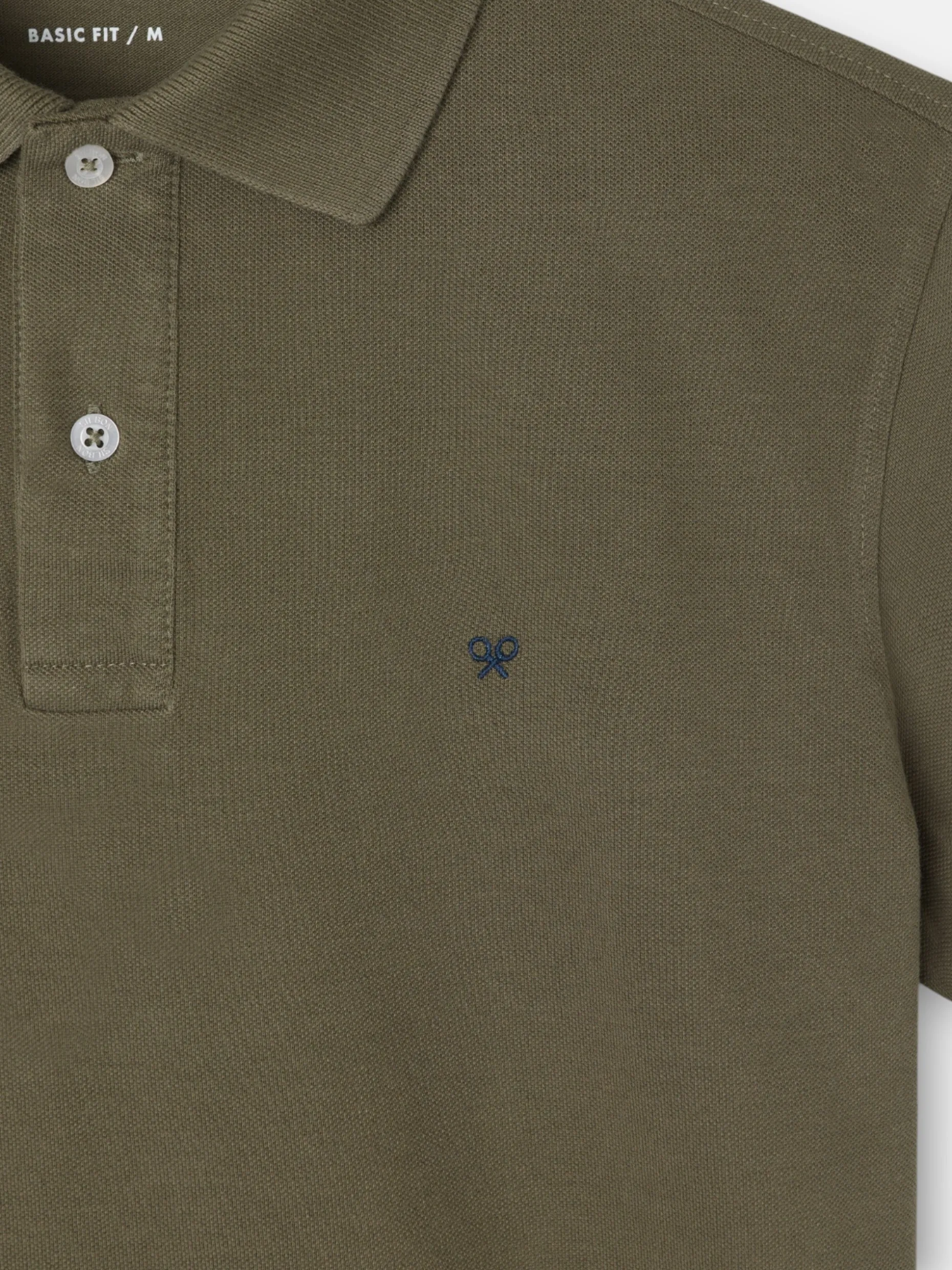 Polo clasico liso verde oscuro