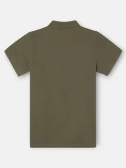 Polo clasico liso verde oscuro