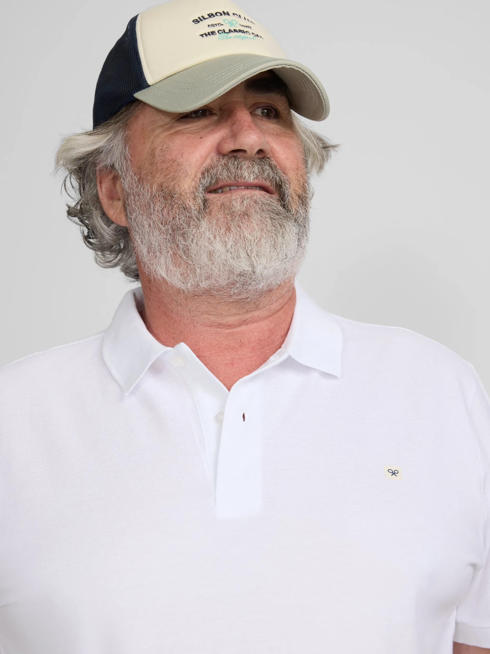 Polo clasico miniparche blanco