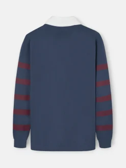 Polo clasico rugby escudo azul marino