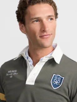 Polo clasico rugby escudo verde