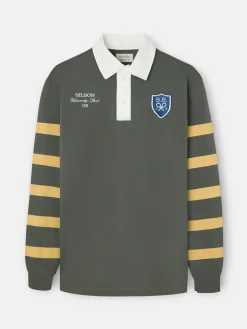 Polo clasico rugby escudo verde